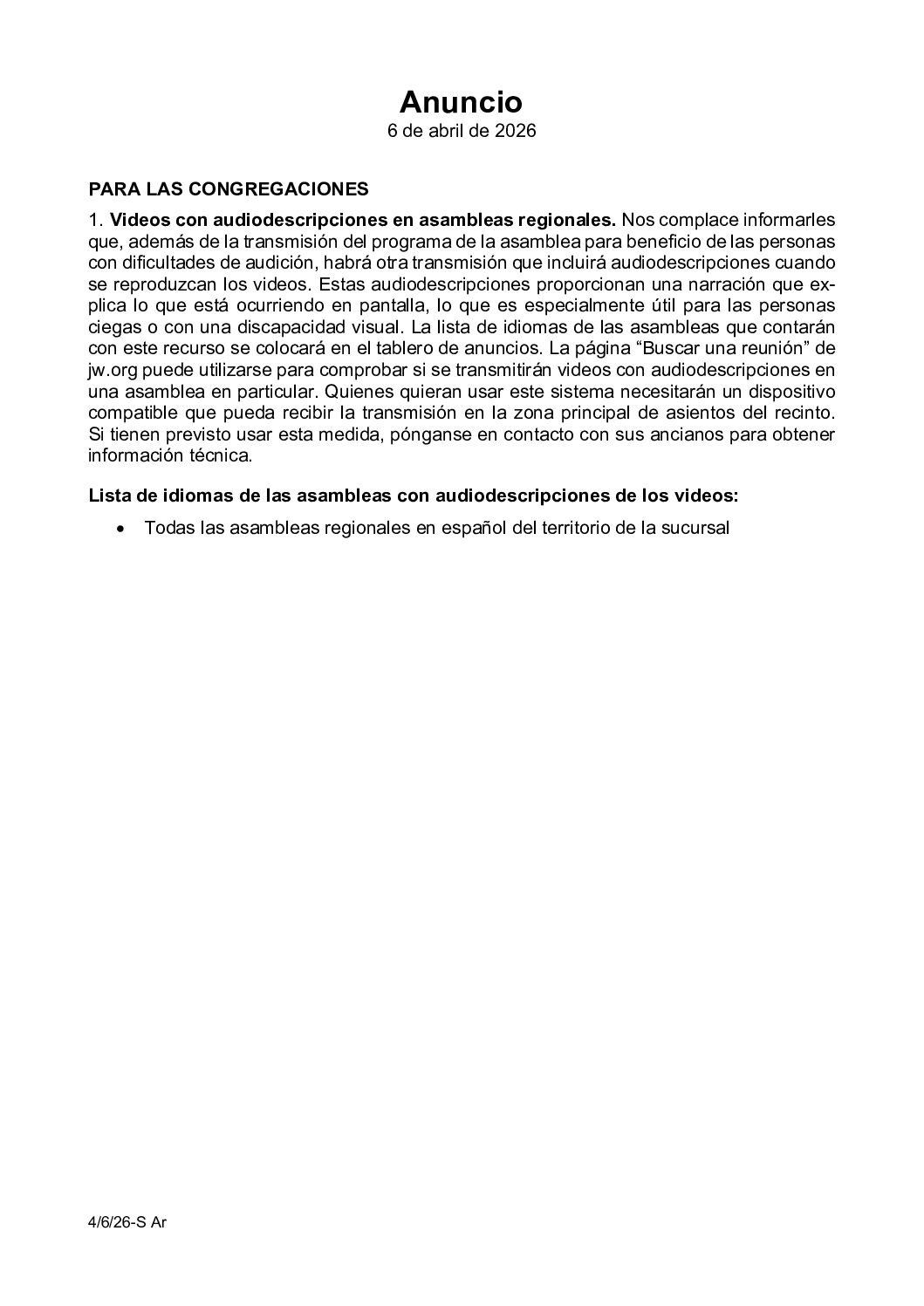 Videos con audiodescripciones