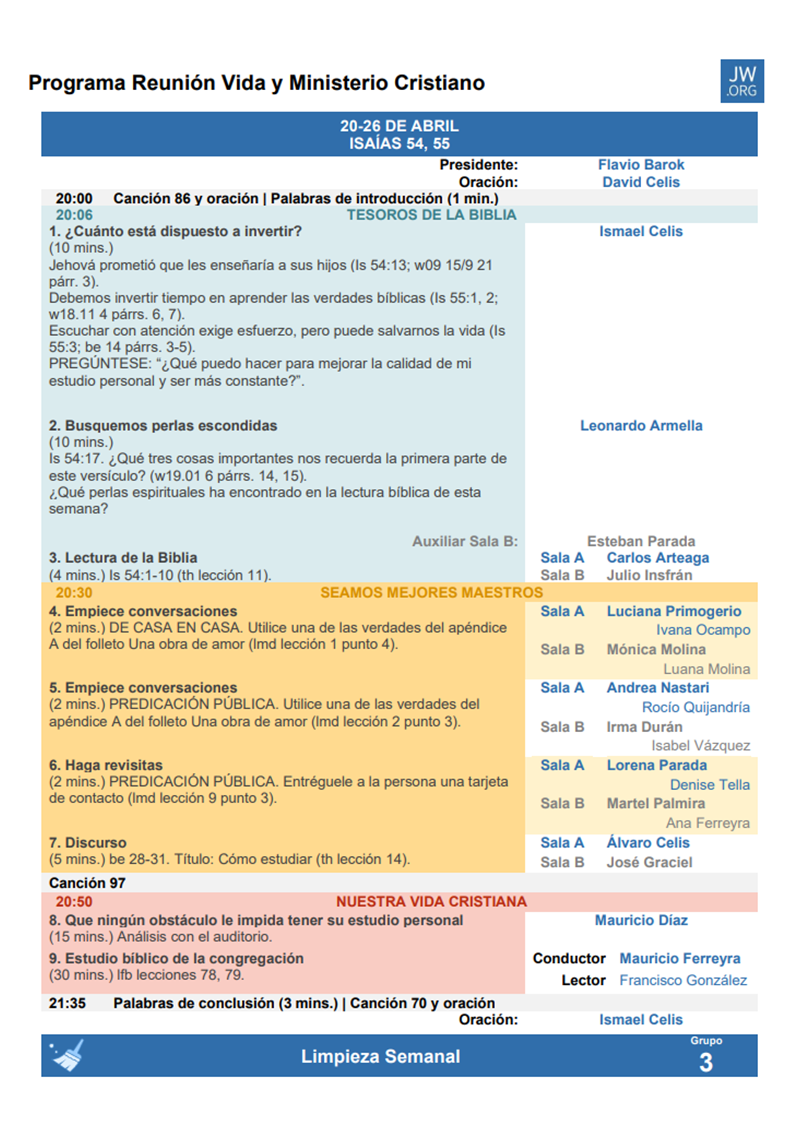 9 Programa Vida y Ministerio 1-2