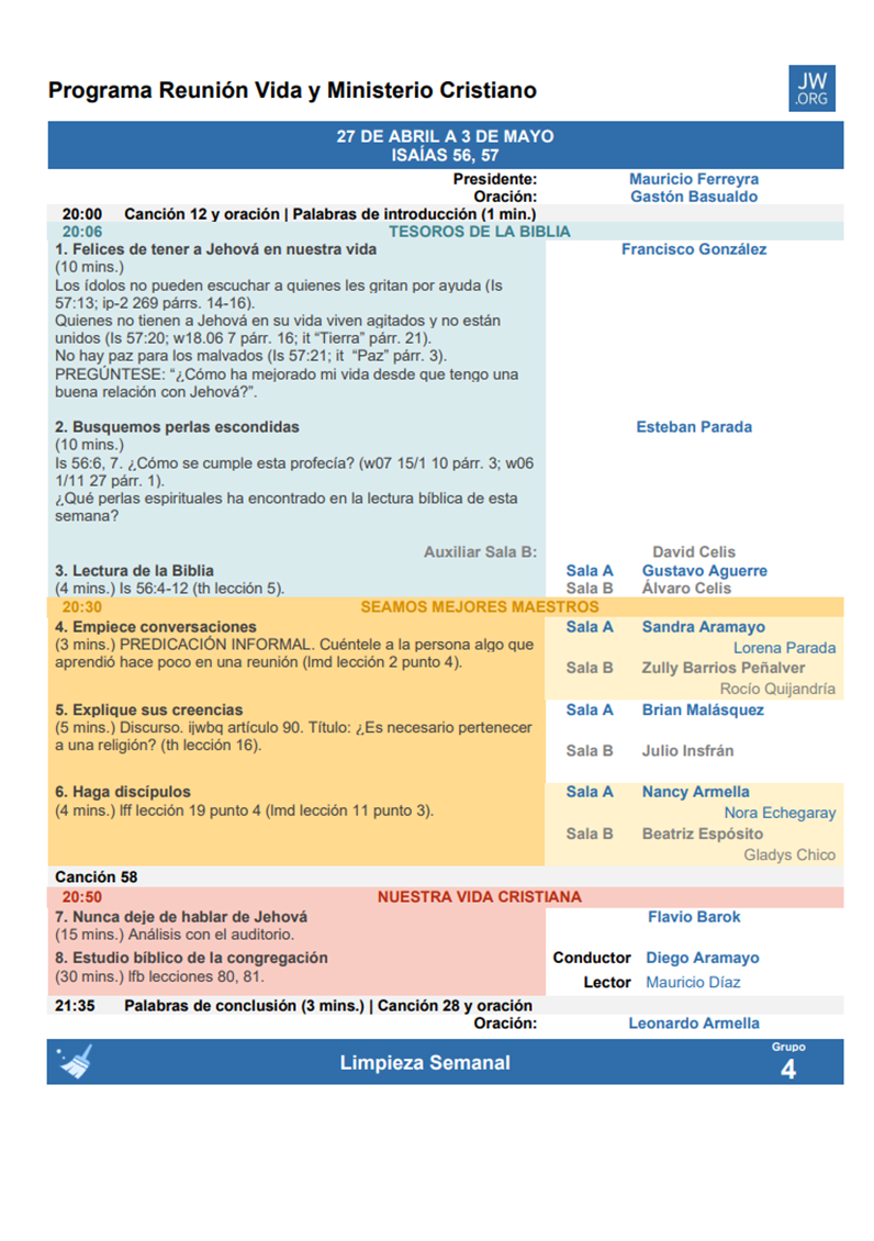 9 Programa Vida y Ministerio 2-2
